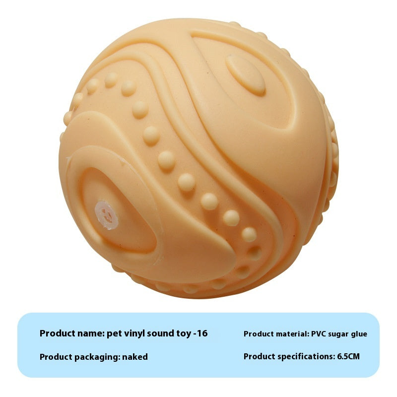 KFX-9710909 Durable Vinyl Simulation Bite-Resistant Ball for Pets - Various Colors Available