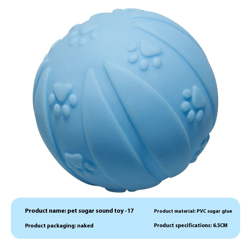 KFX-9710909 Durable Vinyl Simulation Bite-Resistant Ball for Pets - Various Colors Available