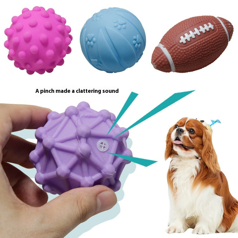 KFX-9710909 Durable Vinyl Simulation Bite-Resistant Ball for Pets - Various Colors Available