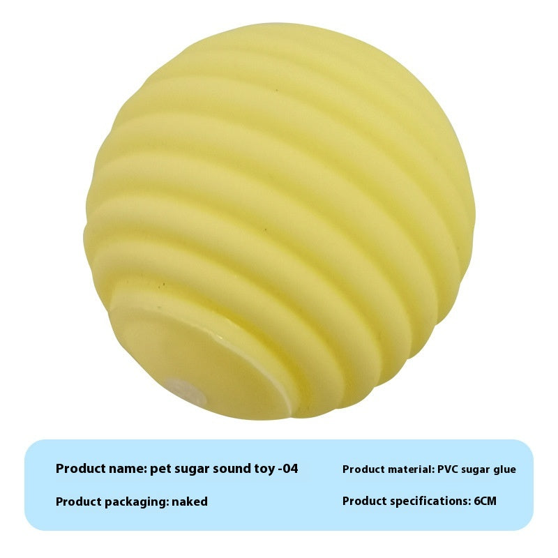 KFX-9710909 Durable Vinyl Simulation Bite-Resistant Ball for Pets - Various Colors Available