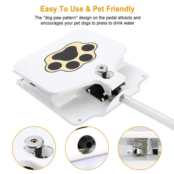 KFX-9712061 Outdoor Dog Water Fountain with Step-on Activation for Easy Self-Serve Hydration