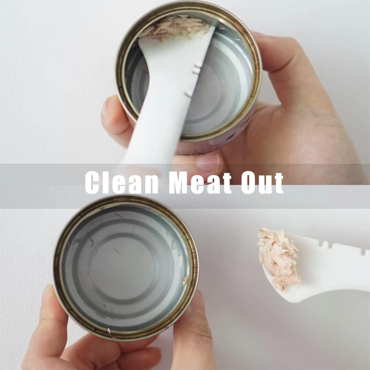 KFX-9713341 Cute Pink Cat Food Can Lid with Spoon for Easy Wet Food Storage