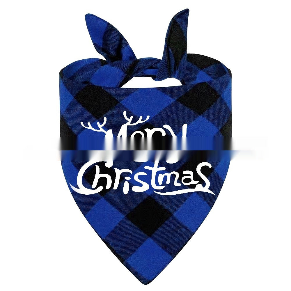 KFX-9713469 Christmas Pet Triangle Plaid Towel in Various Patterns and Colors