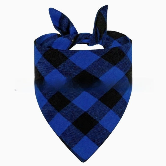 KFX-9713469 Christmas Pet Triangle Plaid Towel in Various Patterns and Colors