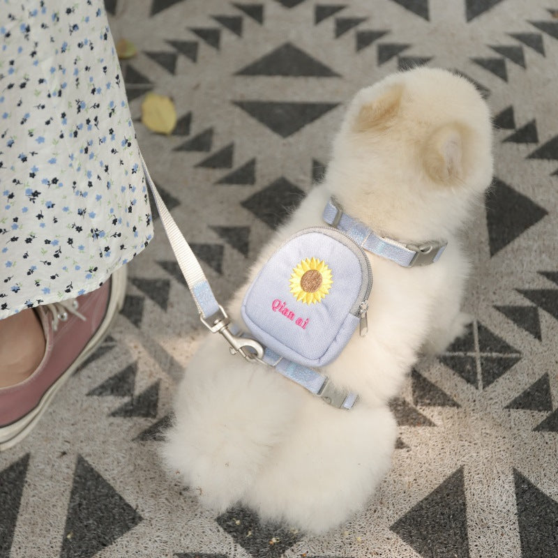 KFX-9715133 Dog Traction Rope with Chest Harness for Comfortable Walking