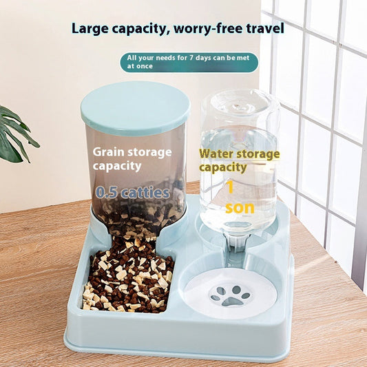 KFX-9716029 Automatic Pet Feeder and Water Dispenser with Double Bowls for Cats and Dogs