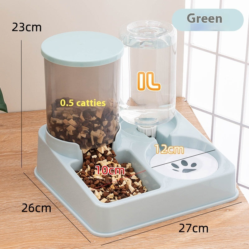 KFX-9716029 Automatic Pet Feeder and Water Dispenser with Double Bowls for Cats and Dogs