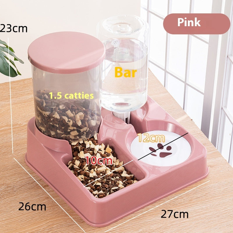 KFX-9716029 Automatic Pet Feeder and Water Dispenser with Double Bowls for Cats and Dogs