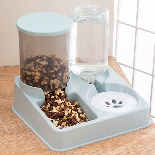 KFX-9716029 Automatic Pet Feeder and Water Dispenser with Double Bowls for Cats and Dogs