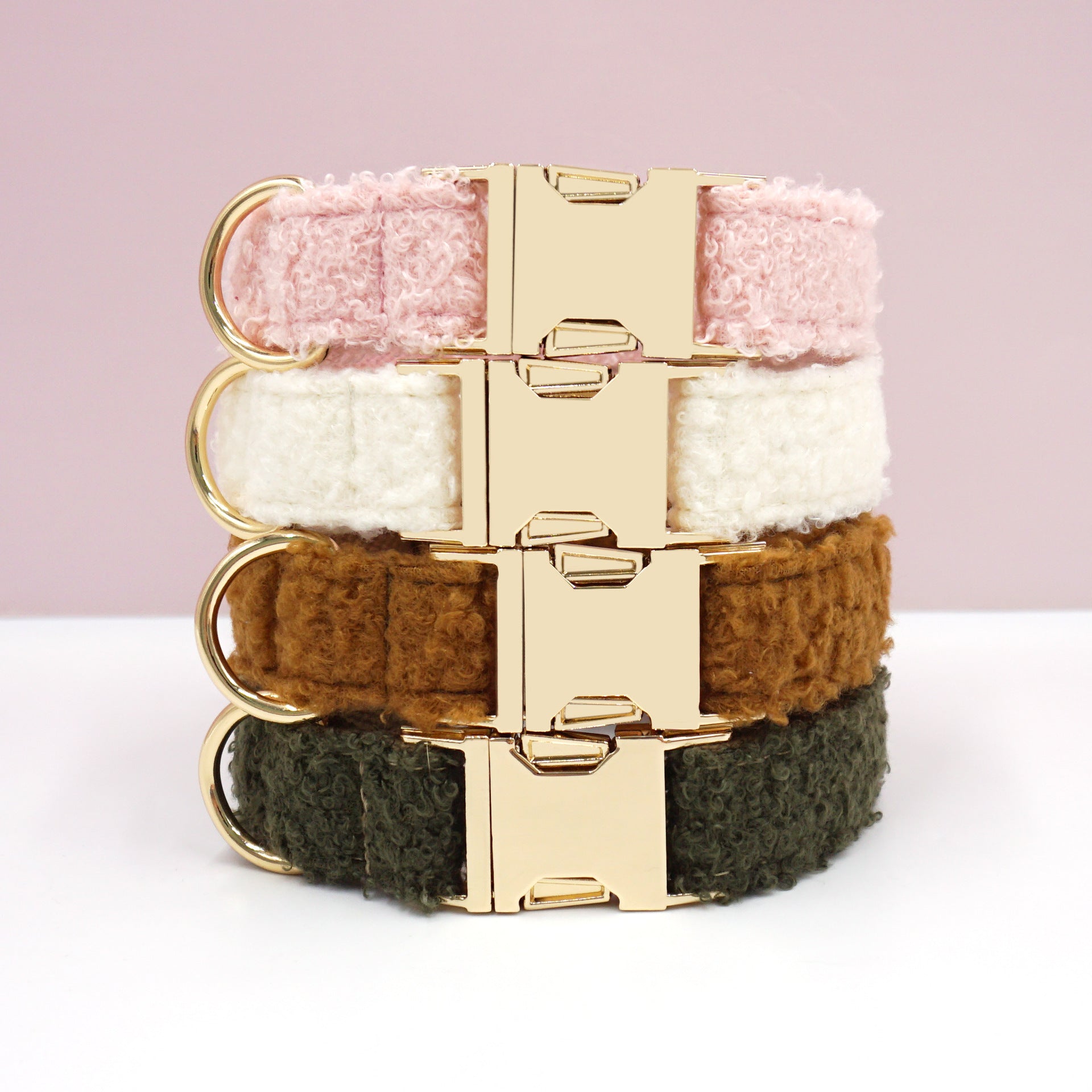 KFX-9717821 Adjustable Teddy Velvet Pet Collar in Multiple Colors for Dogs