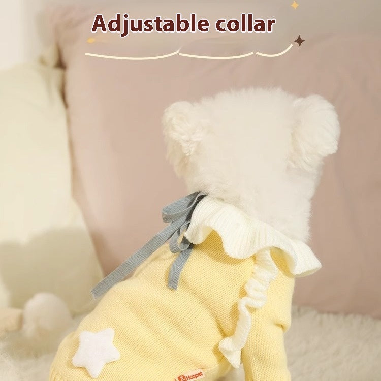 KFX-9719613 Cozy Yellow Acrylic Sweater for Small to Medium Dogs