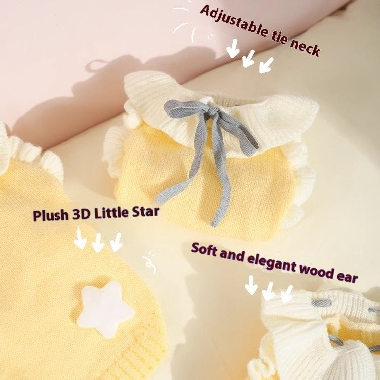 KFX-9719613 Cozy Yellow Acrylic Sweater for Small to Medium Dogs