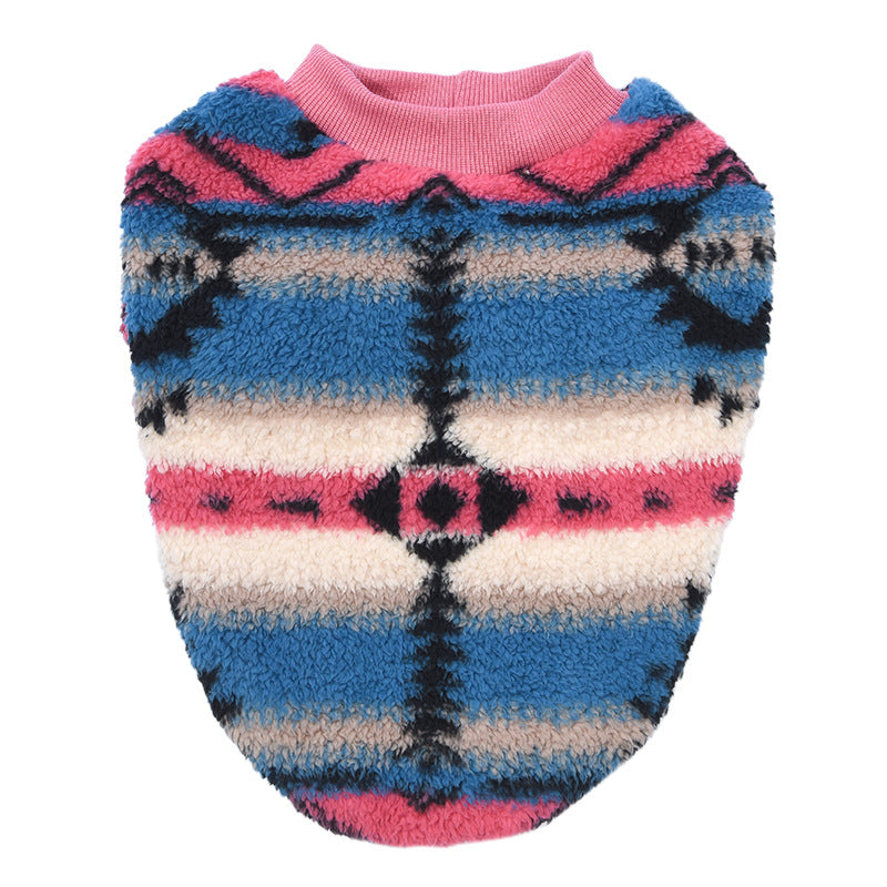 KFX-9719997 Warm Fluffy Jacket for Pets - Polar Fleece in Blue, Orange, Brown, Pink, Sizes S-XXL