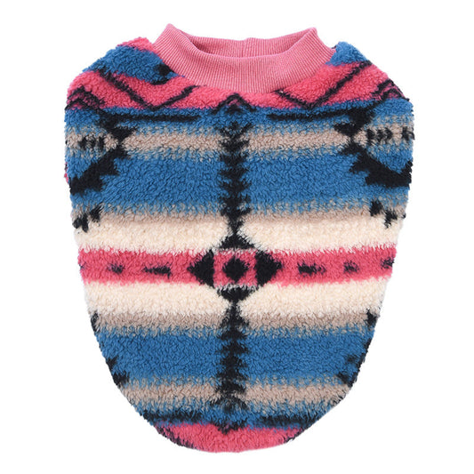 KFX-9719997 Warm Fluffy Jacket for Pets - Polar Fleece in Blue, Orange, Brown, Pink, Sizes S-XXL