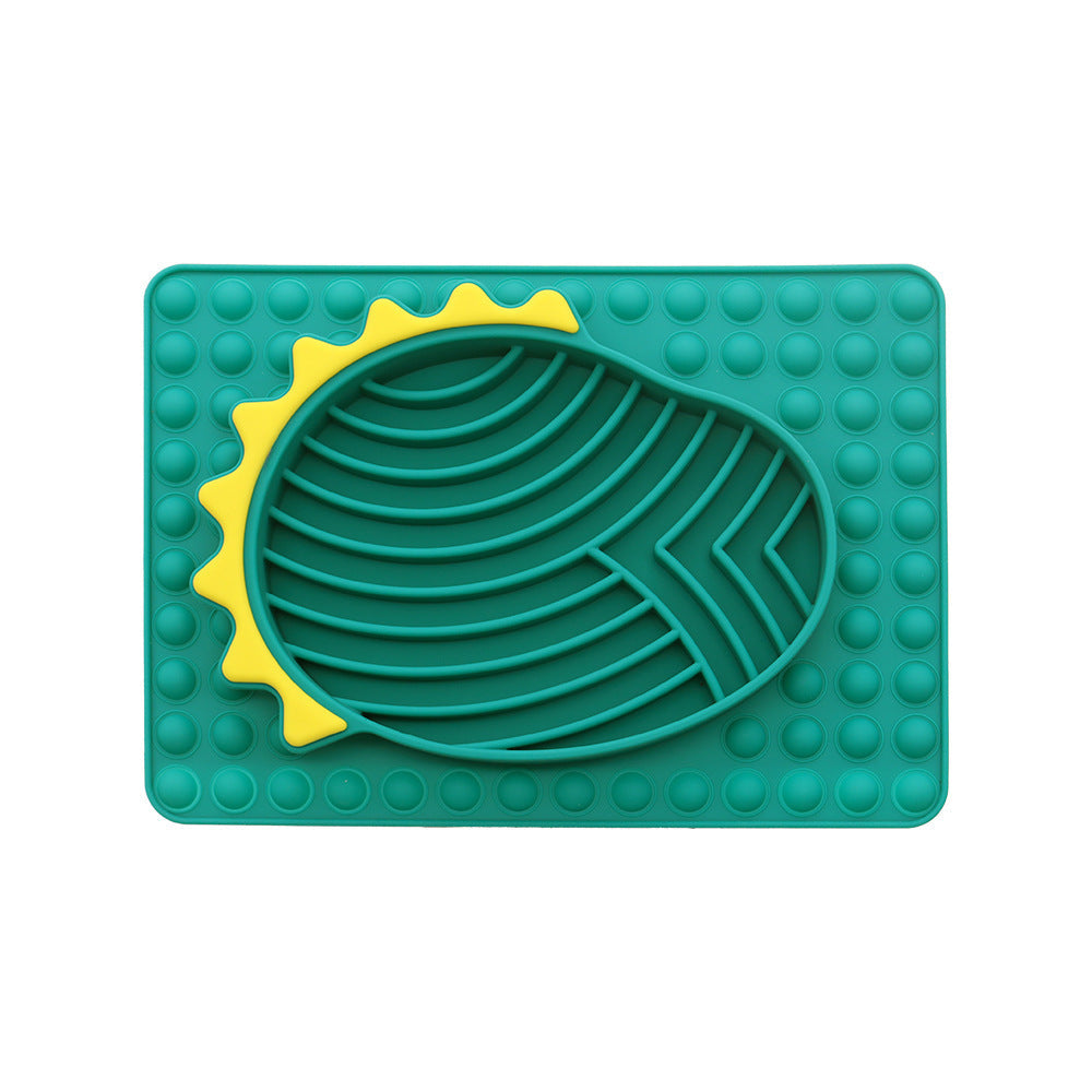 KFX-9721789 Stable Slow Feeder Licking Mat for Dogs and Cats - Smooth Texture, Reduces Eating Speed