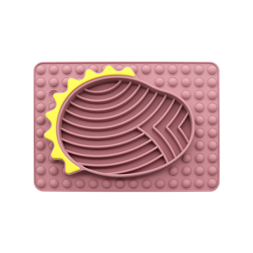 KFX-9721789 Stable Slow Feeder Licking Mat for Dogs and Cats - Smooth Texture, Reduces Eating Speed