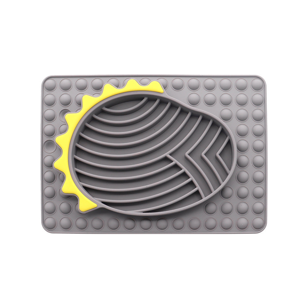 KFX-9721789 Stable Slow Feeder Licking Mat for Dogs and Cats - Smooth Texture, Reduces Eating Speed