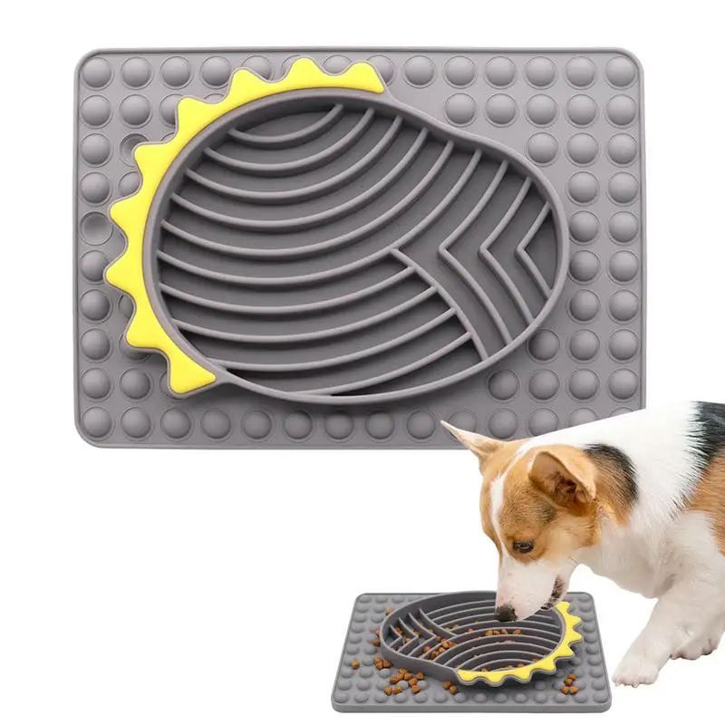 KFX-9721789 Stable Slow Feeder Licking Mat for Dogs and Cats - Smooth Texture, Reduces Eating Speed