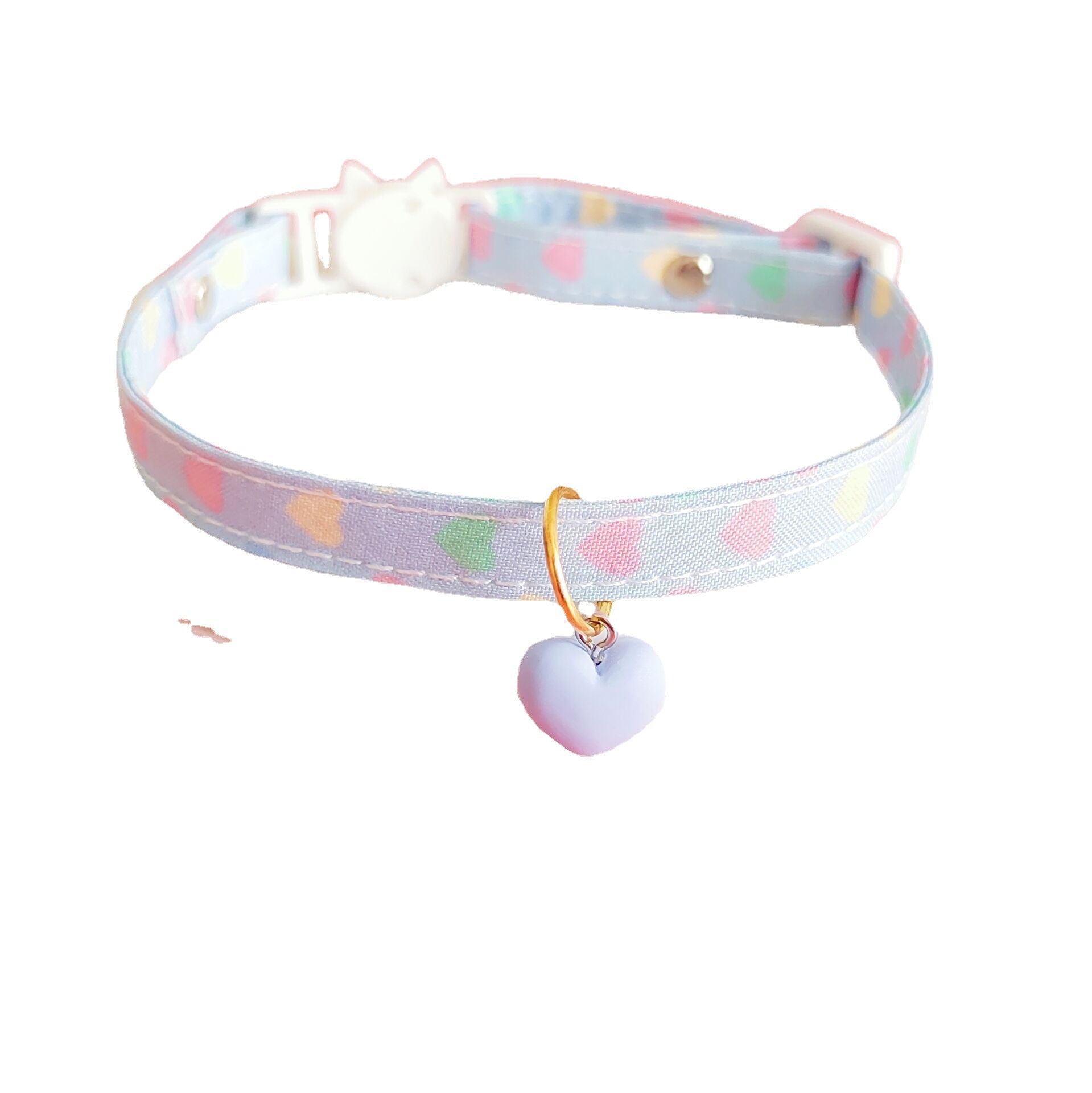 KFX-9723581 Adjustable Love Pattern Cat Collar in Various Colors