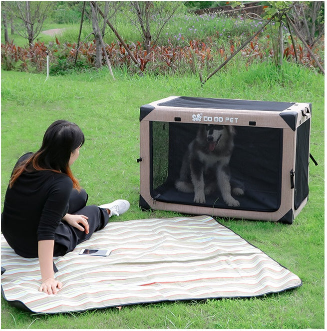 KFX-9726397 One Piece Collapsible Cloth Kennel Tent - Khaki, Green, Black, Size S (51*33*33cm)