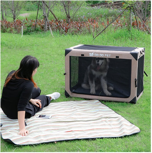 KFX-9726397 One Piece Collapsible Cloth Kennel Tent - Khaki, Green, Black, Size S (51*33*33cm)