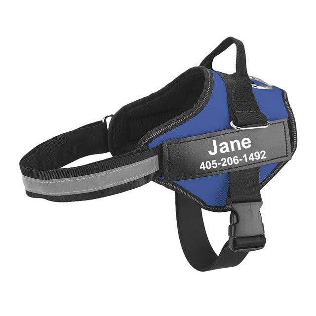 KFX-9726653 Multicolor Personalized Nylon Pet Chest Strap with Traction Rope