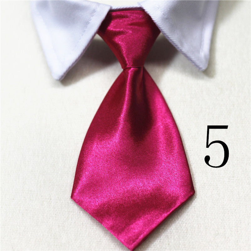 KFX-9729597 Solid Color and Striped Fake Tie for Pets - Cotton, S and L Sizes