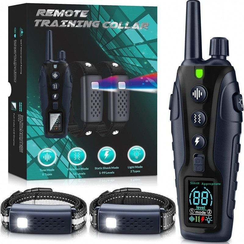 KFX-9730621 Remote Control Electric Dog Training Collar with Bark Stop Function, 1000m and 2000m Range Options