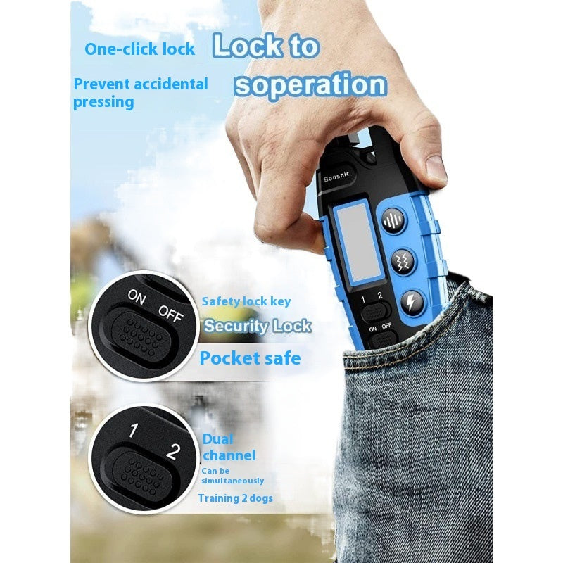 KFX-9730621 Remote Control Electric Dog Training Collar with Bark Stop Function, 1000m and 2000m Range Options