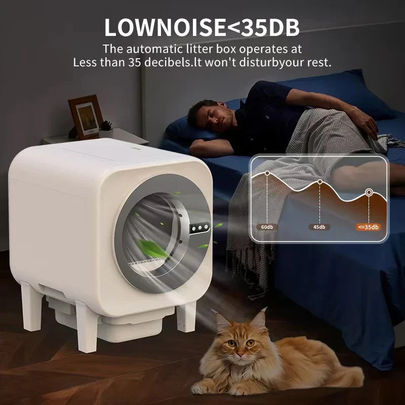 KFX-973075 Large Capacity Automatic Self-Cleaning Cat Litter Box with Advanced Odor Control and Easy Clean Features