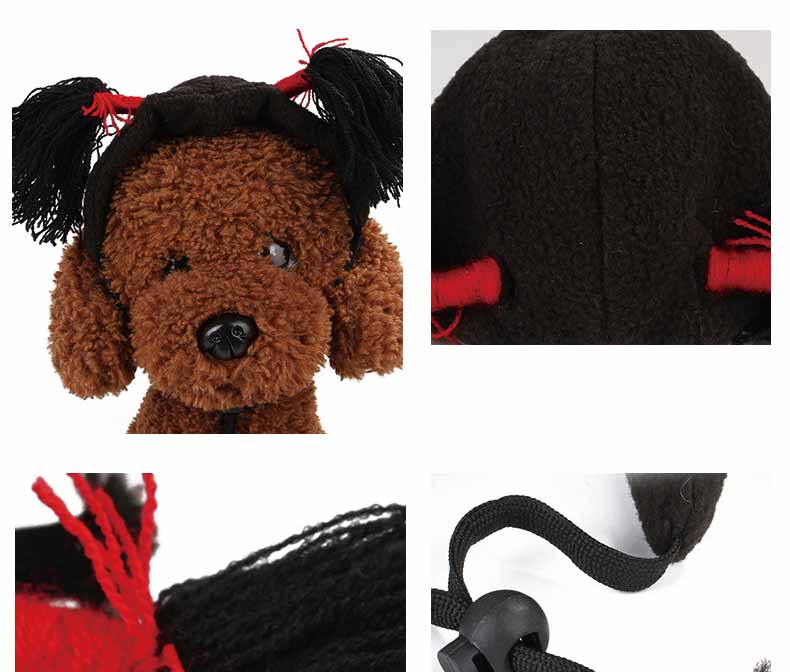 KFX-9732157 Halloween Cat Hood Hat - Adjustable Black Headgear for Pets