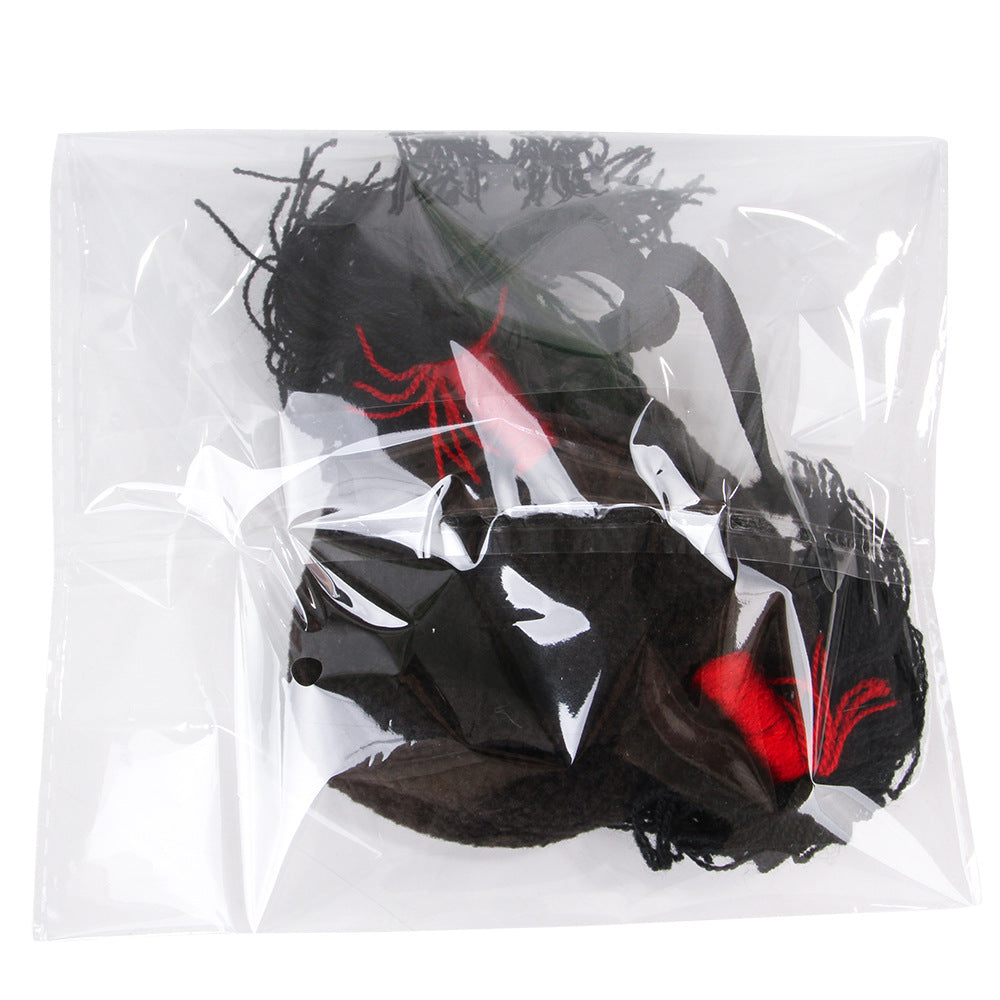 KFX-9732157 Halloween Cat Hood Hat - Adjustable Black Headgear for Pets