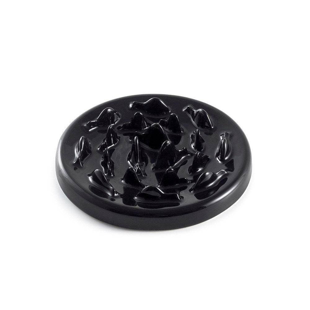 KFX-9733309 Ceramic Slow Food Bowl for Cats and Small Dogs - Fish & Bone Design