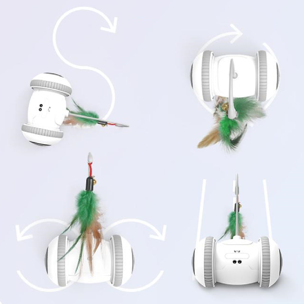 KFX-9733949 Interactive Cat Toy with Changeable Feather Accessories for Engaging Indoor Play