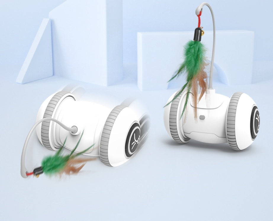 KFX-9733949 Interactive Cat Toy with Changeable Feather Accessories for Engaging Indoor Play