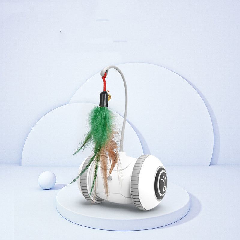 KFX-9733949 Interactive Cat Toy with Changeable Feather Accessories for Engaging Indoor Play