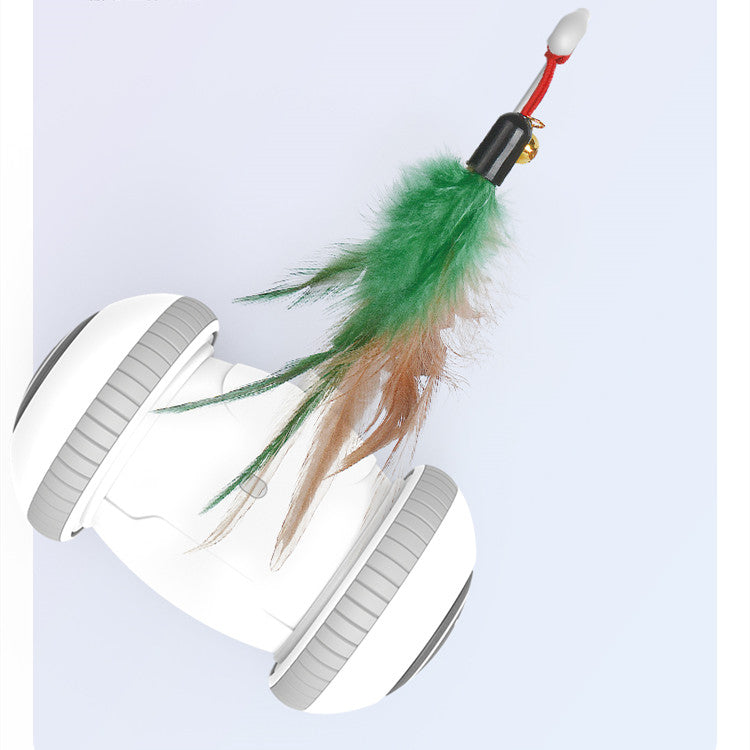 KFX-9733949 Interactive Cat Toy with Changeable Feather Accessories for Engaging Indoor Play