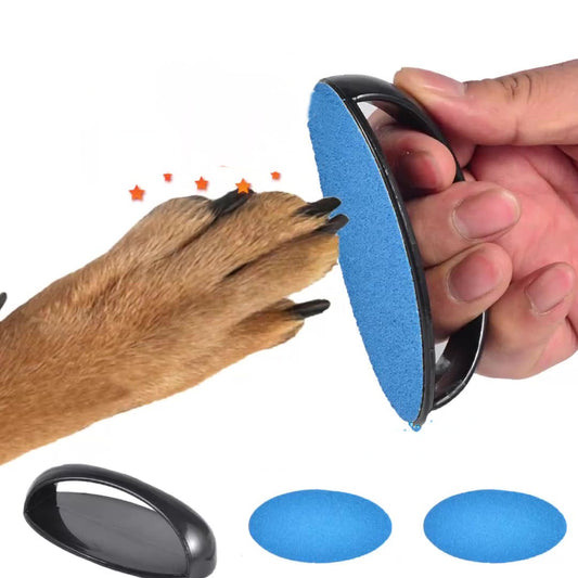 KFX-9734589 Upgraded Dog Nail File Scratch Board with Ergonomic Handle and Replaceable Sandpaper for Easy Pet Grooming