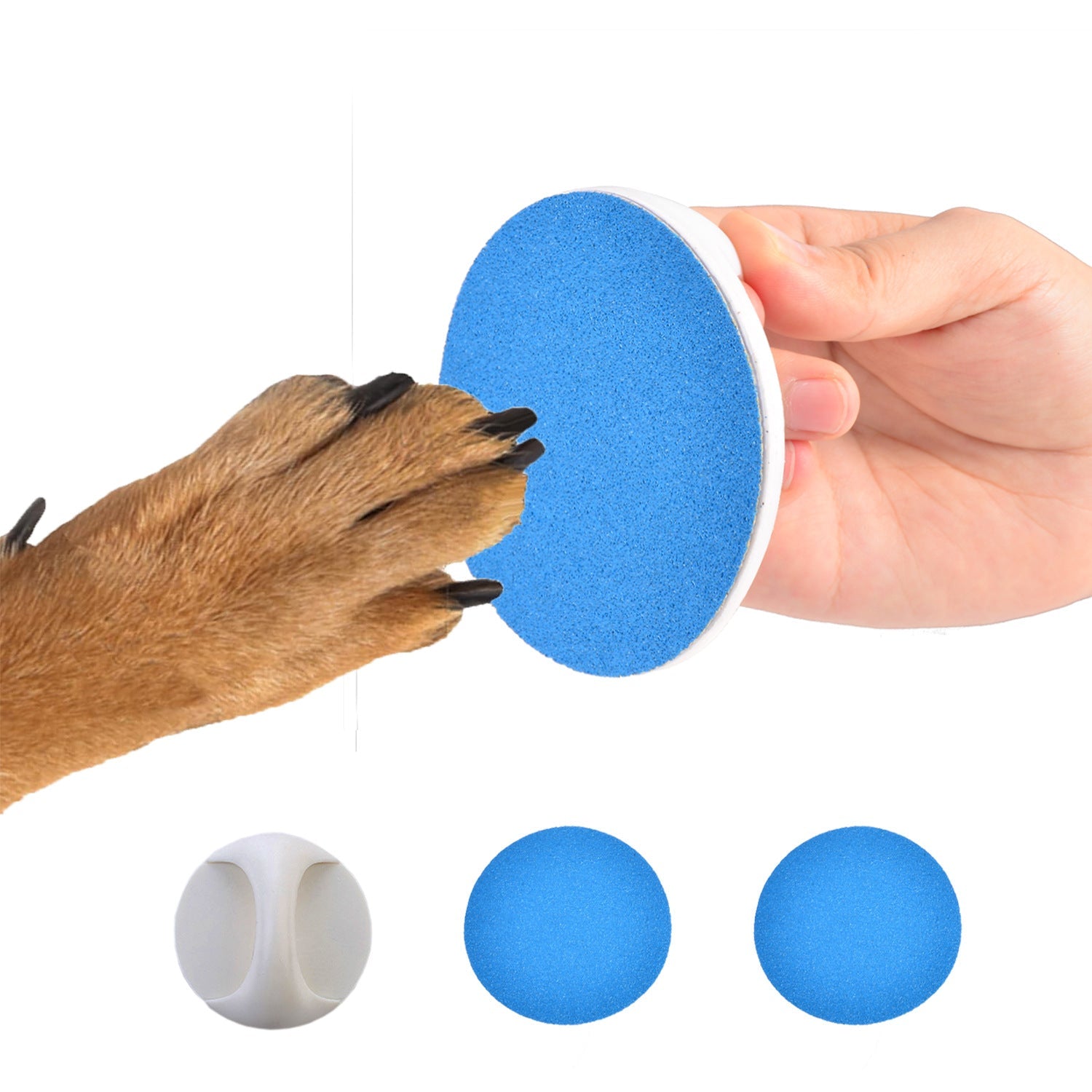 KFX-9734589 Upgraded Dog Nail File Scratch Board with Ergonomic Handle and Replaceable Sandpaper for Easy Pet Grooming