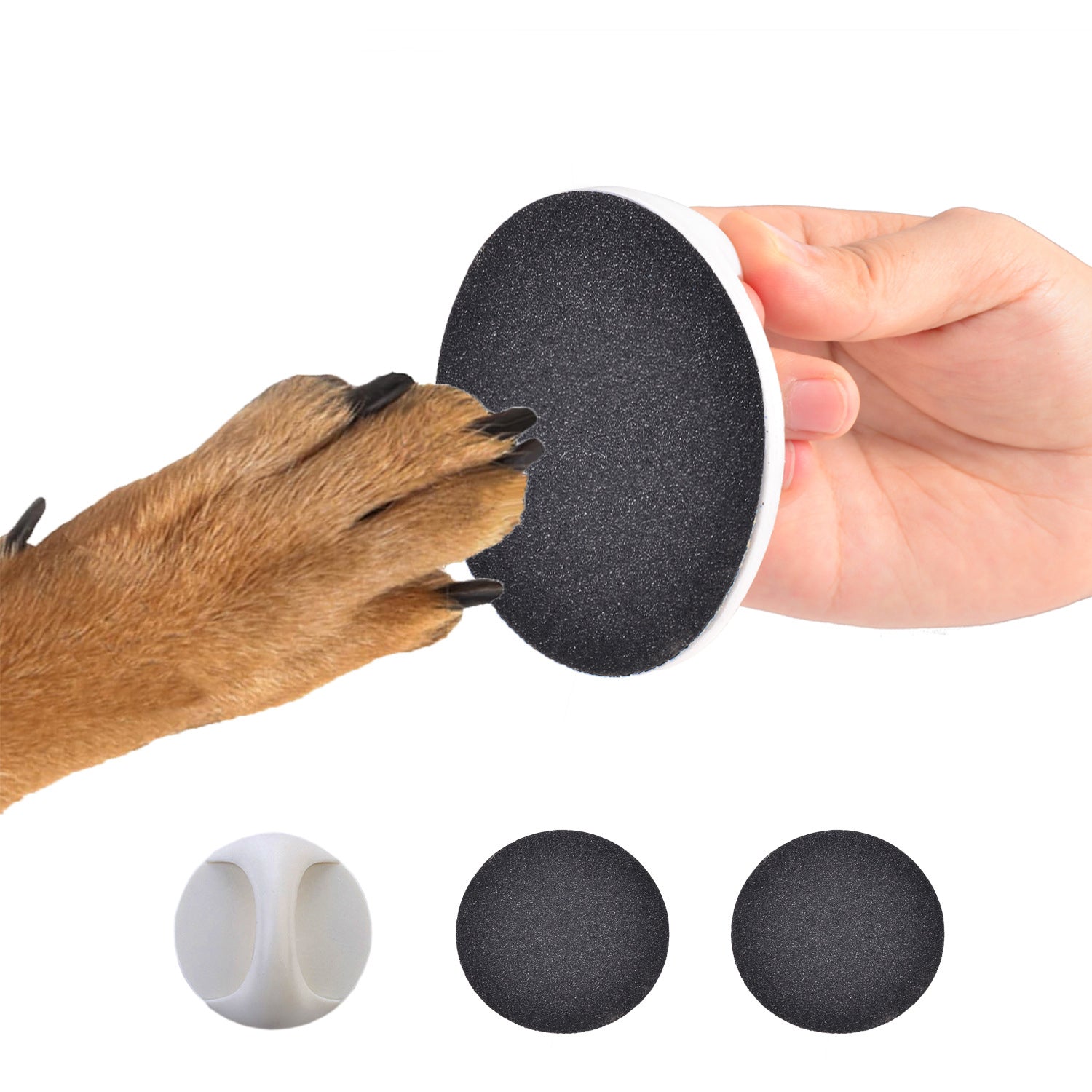 KFX-9734589 Upgraded Dog Nail File Scratch Board with Ergonomic Handle and Replaceable Sandpaper for Easy Pet Grooming