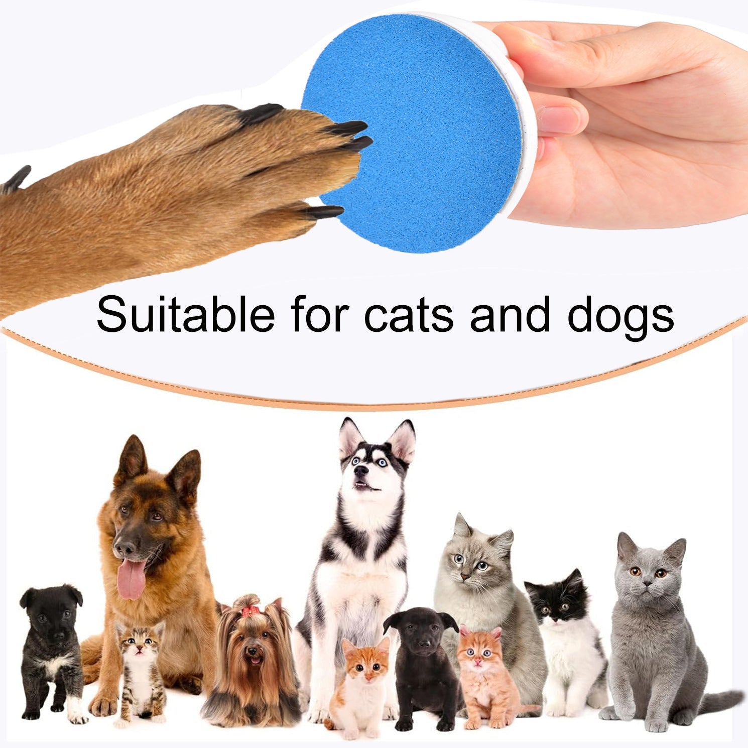 KFX-9734589 Upgraded Dog Nail File Scratch Board with Ergonomic Handle and Replaceable Sandpaper for Easy Pet Grooming