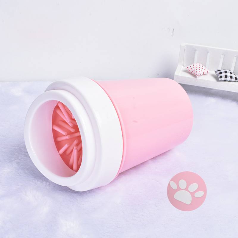 KFX-9734973 Dog and Cat Paw Cleaning Cup - Available in Small and Large Sizes, Green, Pink, and Blue