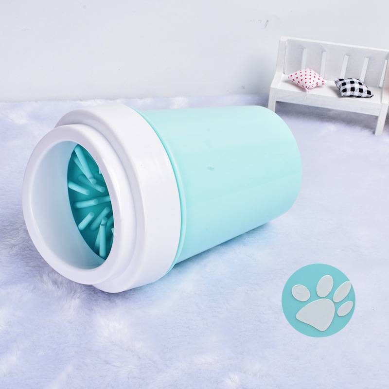 KFX-9734973 Dog and Cat Paw Cleaning Cup - Available in Small and Large Sizes, Green, Pink, and Blue
