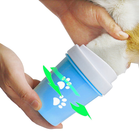 KFX-9734973 Dog and Cat Paw Cleaning Cup - Available in Small and Large Sizes, Green, Pink, and Blue