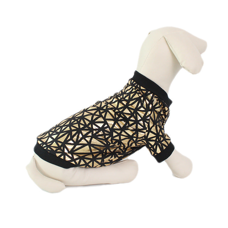 KFX-9735485 Stylish Bronzing Pet Dog Clothes for Spring and Summer