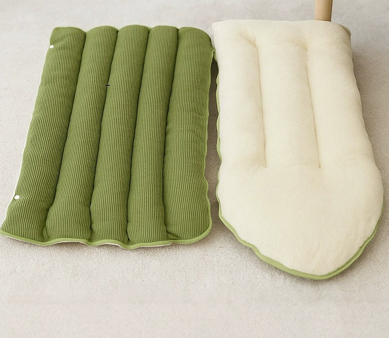 KFX-9736765 Cozy Removable Washable Cat House in Light Beige, Green, or Purple for Winter Comfort