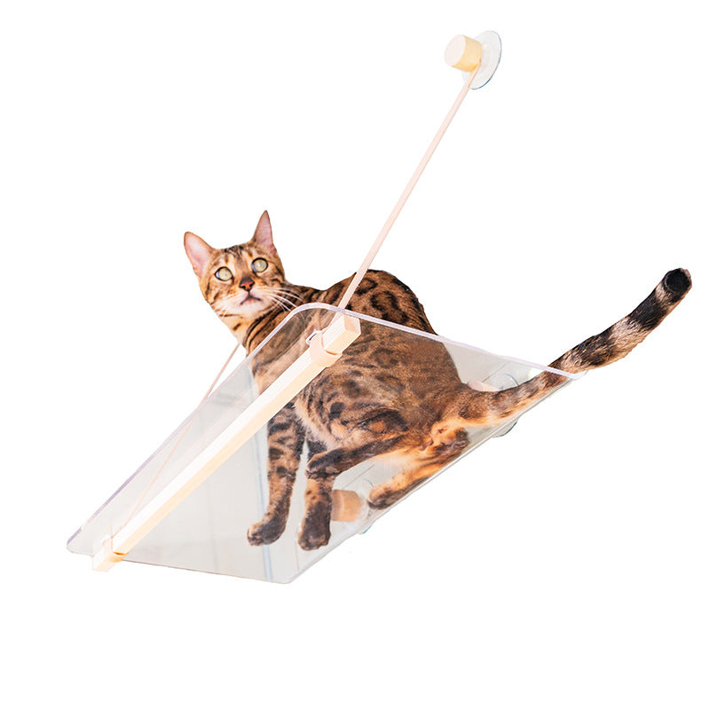 KFX-9737149 Hanging Transparent Acrylic Cat Bed for Comfortable Home Relaxation