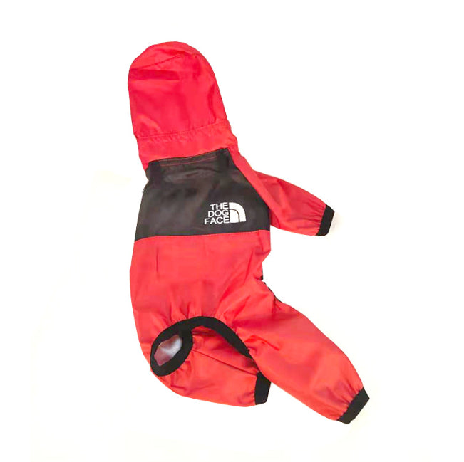 KFX-9737277 Long Legged Dog Rain Poncho with Transparent Brim and High Waterproof Fabric