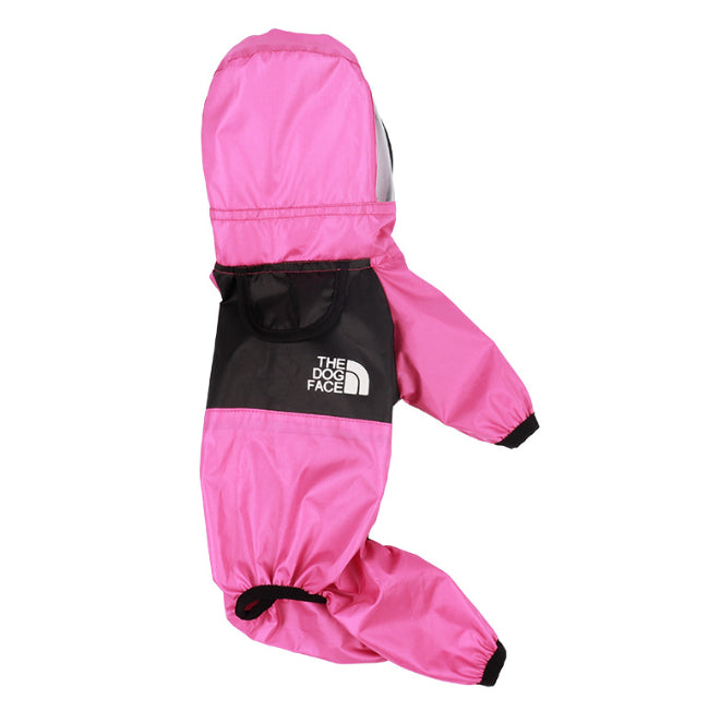 KFX-9737277 Long Legged Dog Rain Poncho with Transparent Brim and High Waterproof Fabric