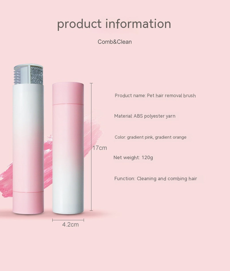 KFX-9738685 Lint Roller for Pets - Effective Fur Remover Tool for Dogs and Cats, Pink and Orange